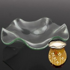 PerfectWorld Ready Stock Lotus Shaped Electric Aroma Fragrance Lamp Dish Diffuser Lamp Oil Tart Supply
