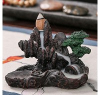 PerfectWorld Ready Stock Flowing Ceramic Smoke Cone Moutain Designed Censer Incense Burners Tower Holder