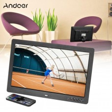 Andoer 10" HD Wide Screen LCD Digital Photo Picture Frame High Resolution 1024*600 Clock MP3 MP4 Video Player with Remote Control Gift Present