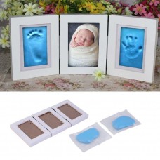 OH New Cute Photo Frame Baby Footprint Foot or Hand Print Cast Set Gift
