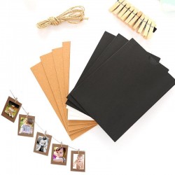 Oscar Store 10 Set Vintage Paper Photo Frame Wall Hanging Rope Clip 15*12cm Creative