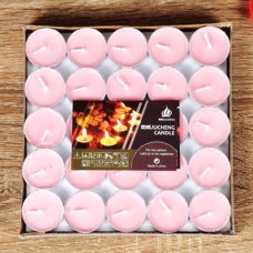 Elion Candle Works 100 PCS Unscented Palm Tealight Candle (Pink)
