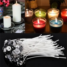 100PCS 10cm Smokeless Pre Waxed Wicks Sustainers Candle Making Wicks