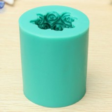 3D Silicone Rose Flower Candle Soap Making Mould Mold Cylinder Wedding DIY Craft