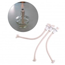 7Pcs Ceramic Holders Bottle Oil Candle Lamp Fiber GlassHeat-Resistant Kerosene Wick