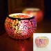 European colorful mosaic glass candle holder romantic candlelightdinner decorative furnishings candle cup to send candle 3, freeshipping