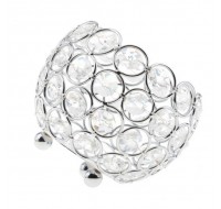 BolehDeals 12cm Crystal Bling Votive Tealight Candle Holder WeddingCenterpiece -Silver