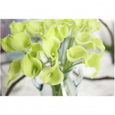 Home Wedding Garden Decor Artificial Fake Flower  Calla lily Bouquet(Green)