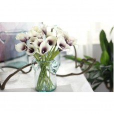 Home Wedding Garden Decor Artificial Fake Flower  Calla lily Bouquet(Purple)