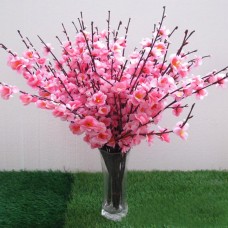 Fangfang 10X Pink Artificial Spring Peach Blossom Cherry PlumBranch Flower Home Decor -Rose