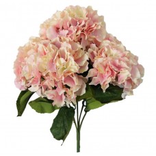 Leegoal Artificial Hydrangea Flower 5 Big Heads Bounquet Home PartyWedding Decor(Pink)